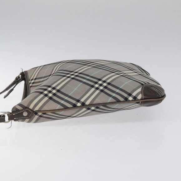 BURBERRY Nova Check Blue Label Shoulder Bag Nylon Gray Auth 114736 - Picture 5 of 15